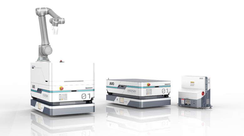 Ebpay數位開發的自主式移動機器人（AMR250M），搭配全向輪並結合AI演算法、2D LiDAR、3D攝影機等技術，協助客戶實現產線全自動化